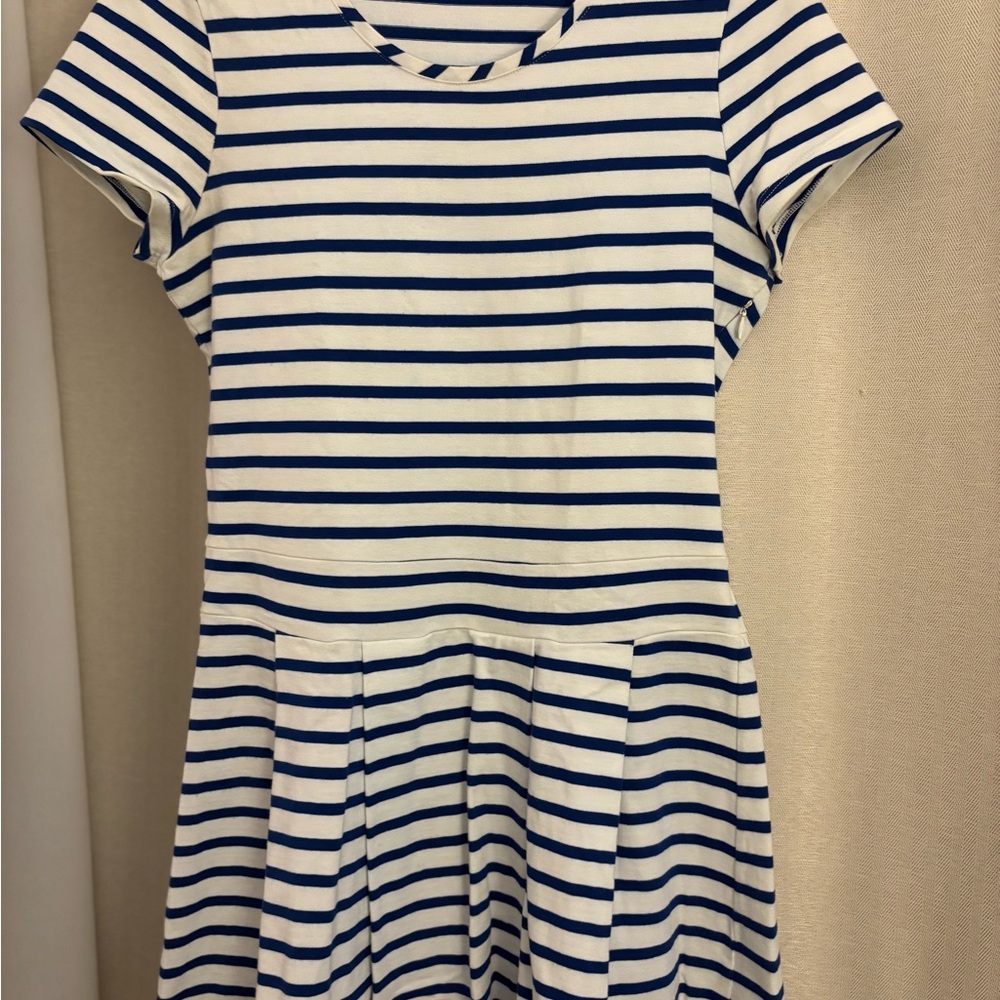 Petit Bateau Navy and White Striped Dress